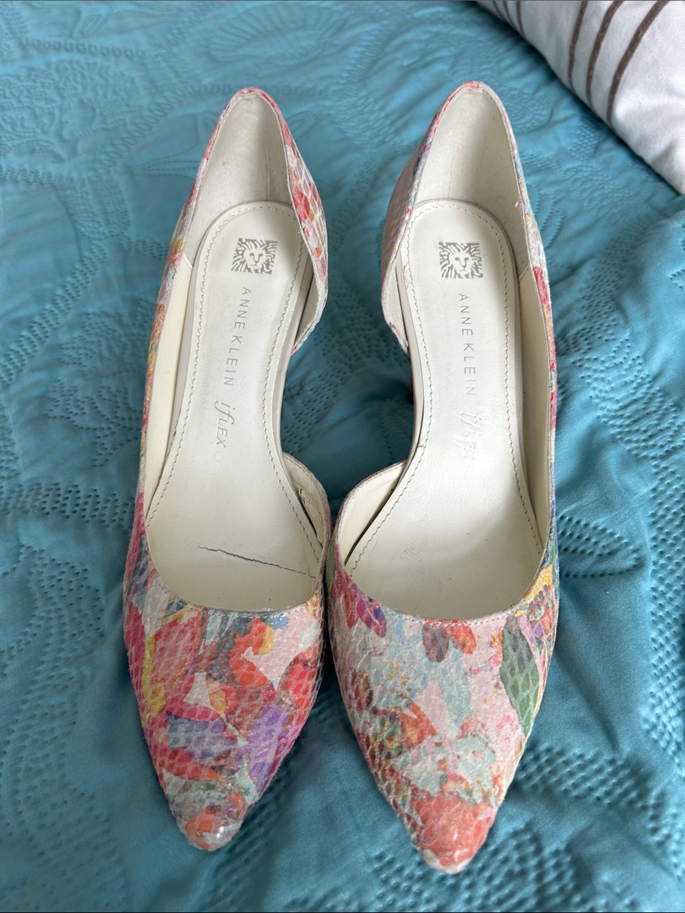 Anne Klein Multi-Color Floral Pointed-Toe Pumps